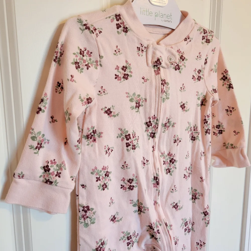 Little Planet Pink Floral Pajamas